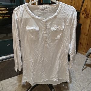 White Button-Up Women's Top